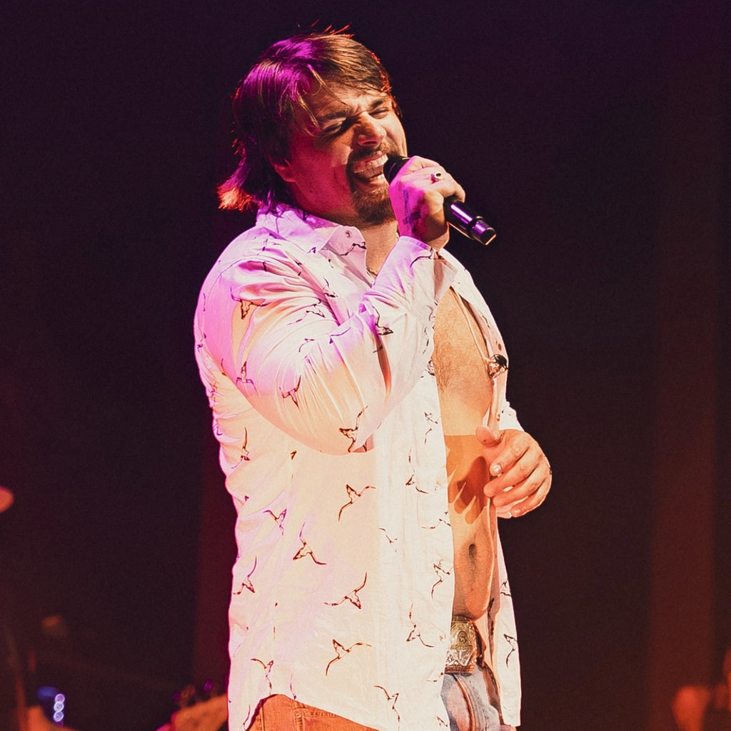  Gavin Adcock in his signature pearl snap shirt